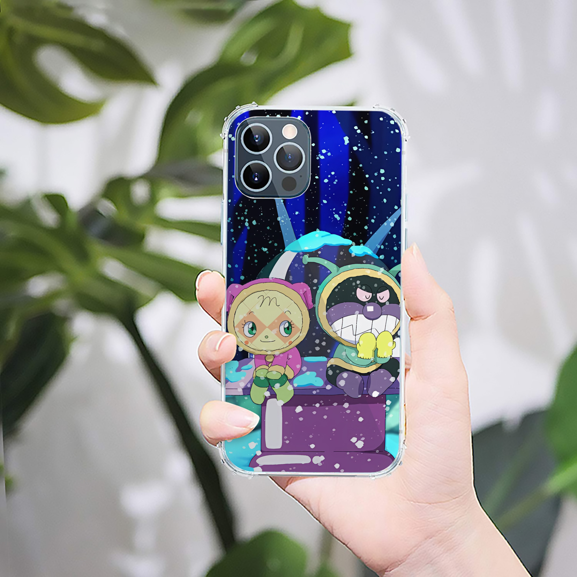 （画像用） アンパンマン Anpanman 【iPhone 12シリーズ対応】透明スマホケース（クリアソフトケース）